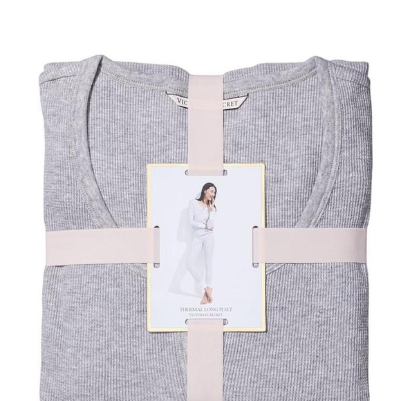 Victoria's Secret Gray Thermal Long Set Size Large - Picture 1 of 2